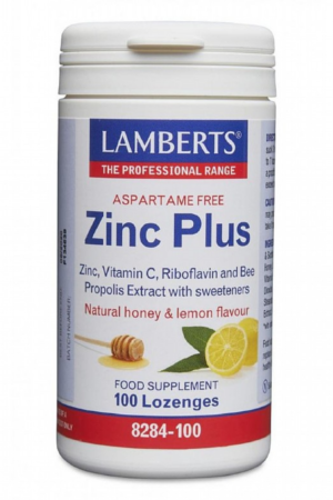 Lamberts Zinc Plus Lozenges 100's with Vitamin C and Propolis